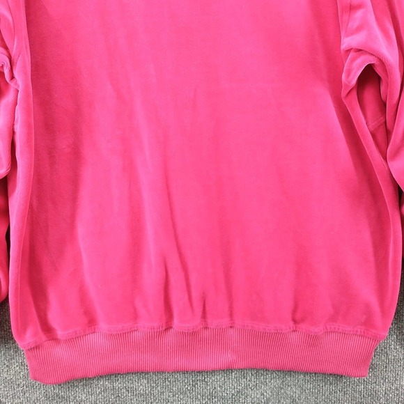 Ivana Womens Fleece Polo Shirt Pink Large Pullover Logo Embroidered Vintage - Picture 6 of 12